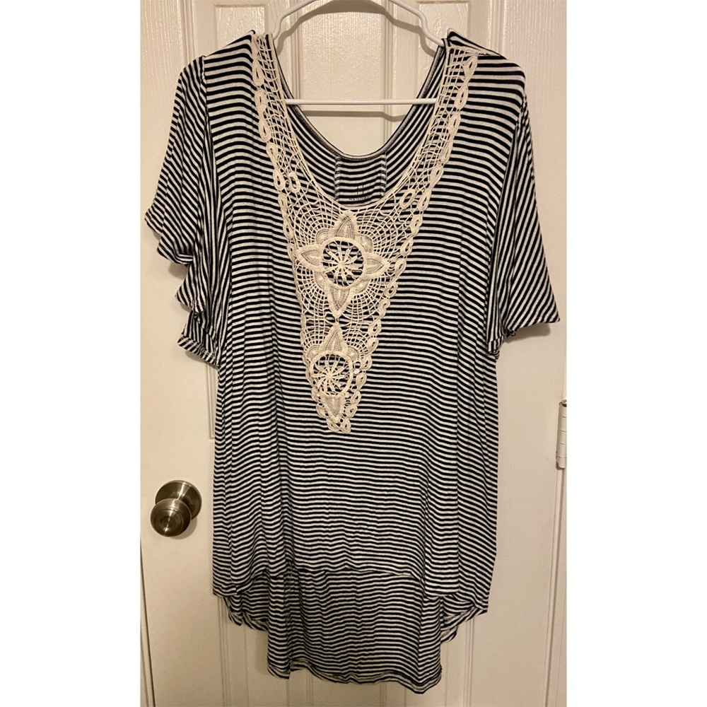 Black and Beige Blouse